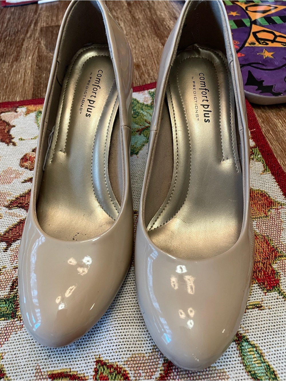 Classic Patent Leather Pump in Nude - Women Shoes
